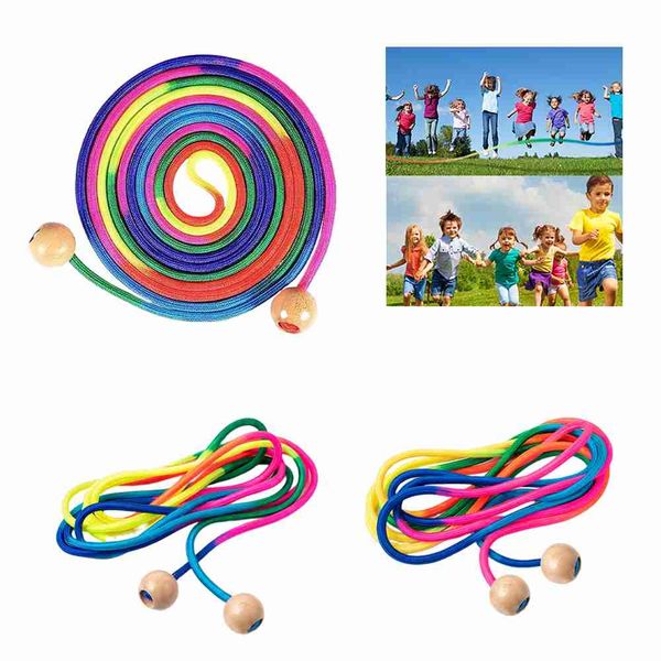 5m Rainbow Long Rope Group Skipping Rope Adjustable Length Multiplayer ...