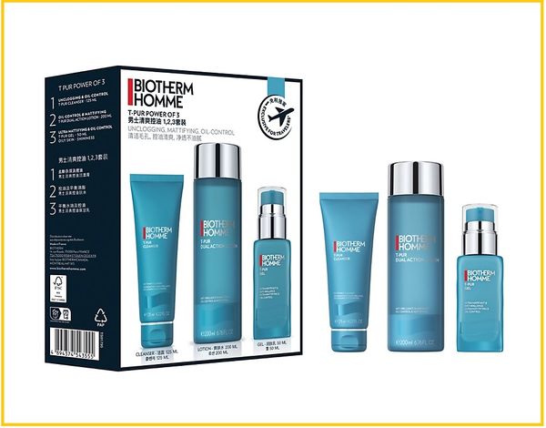BIOTHERM 碧歐泉清爽控油三件套裝HOMME MENS SKIN T-PUR POWER OF 3