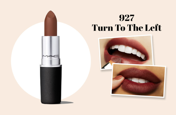 MAC 927# TURN TO THE LEFT 經典款霧面滋潤絲絨色彩豐富口紅3g【平行
