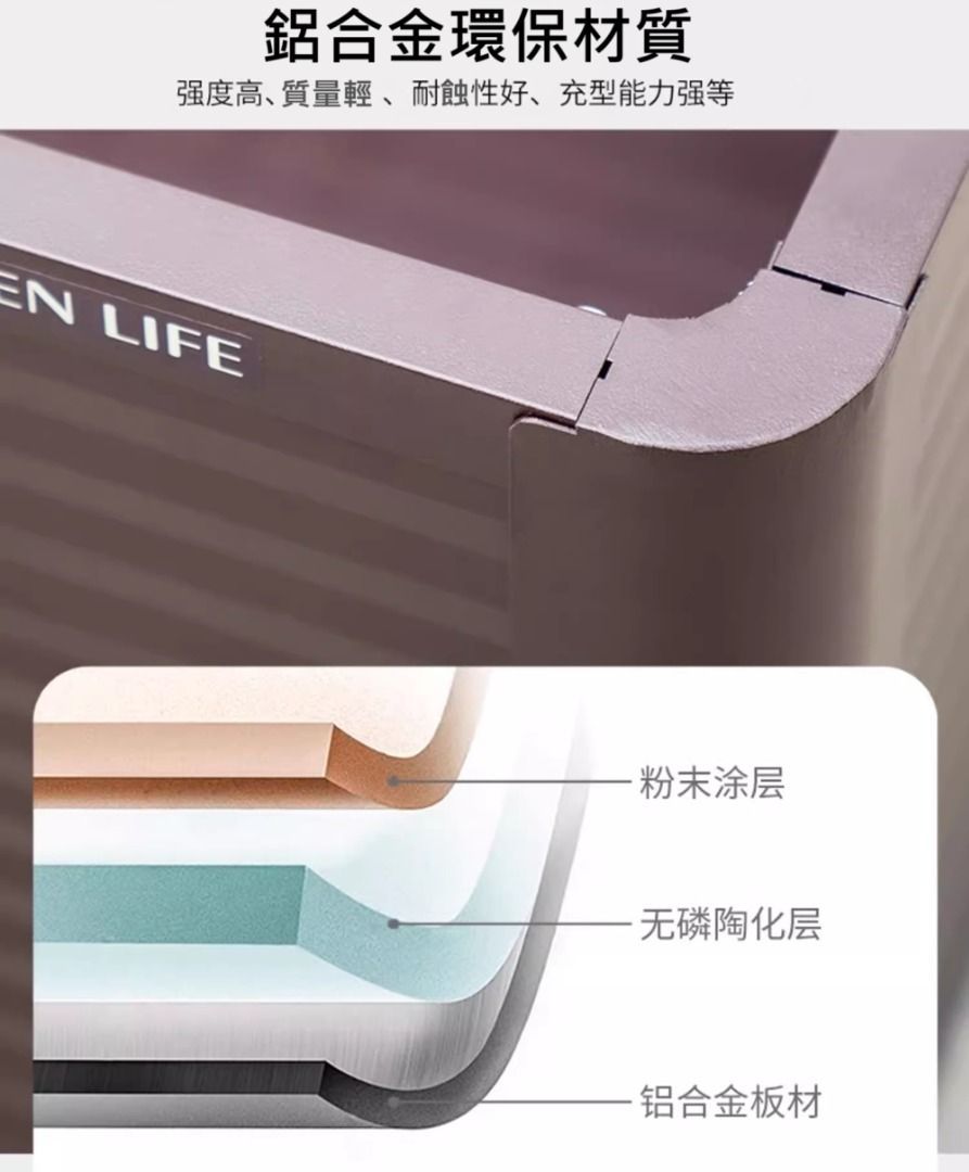日本Greenlife)戶外種花箱(短款/高款)-防腐鏽鋁合金花盆露台田園種植