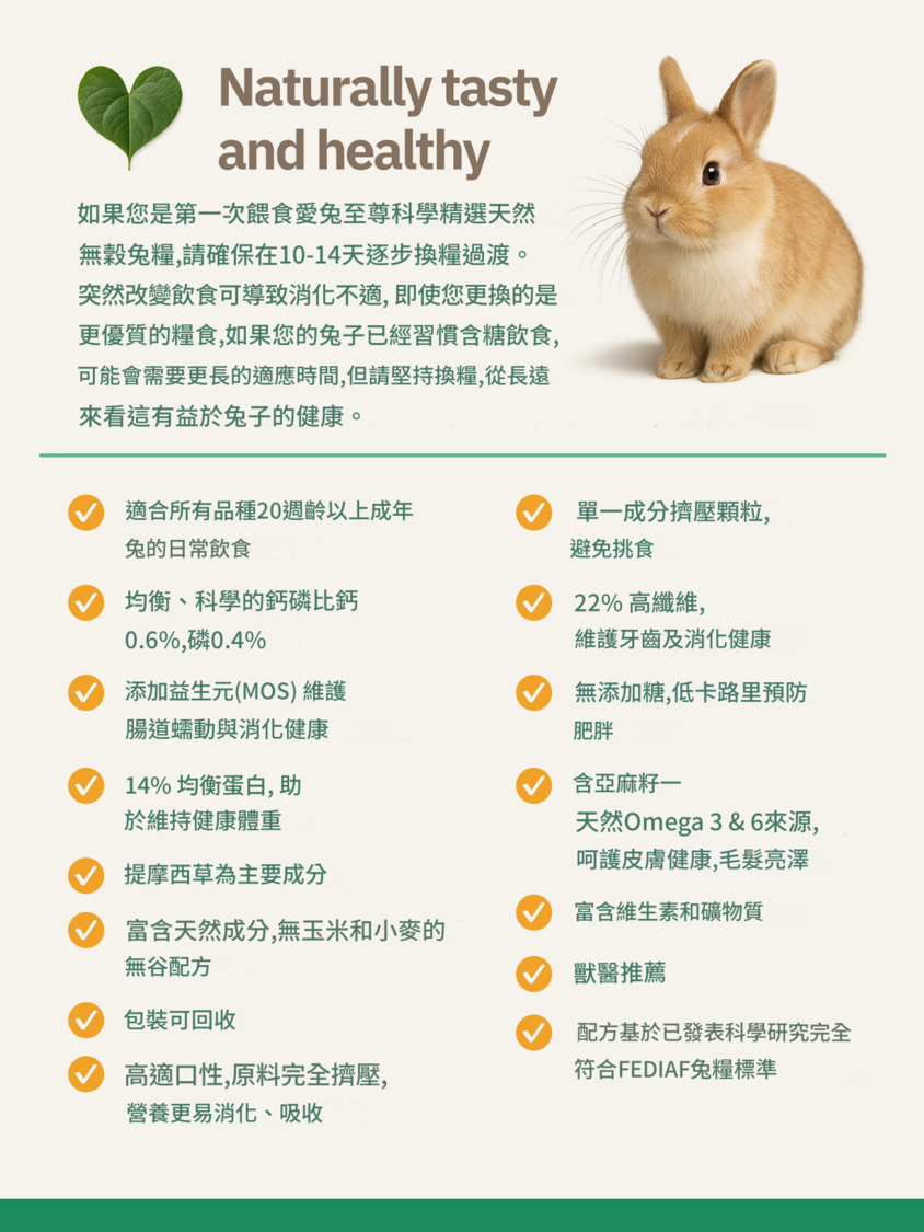 英國Supreme 天然無穀兔專屬糧 1.5kg  英國製造 正品保證  Supreme 1.5kg Selective Naturals Grain Free Rabbit Food