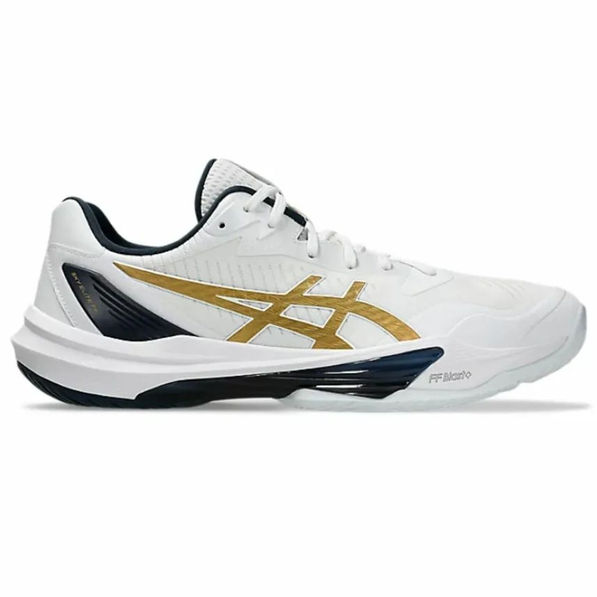 Asics SKY ELITE FF 3 緩衝跳躍排球鞋白金色男女通用24.5-33.0cm｜運動族人Sports Union Company