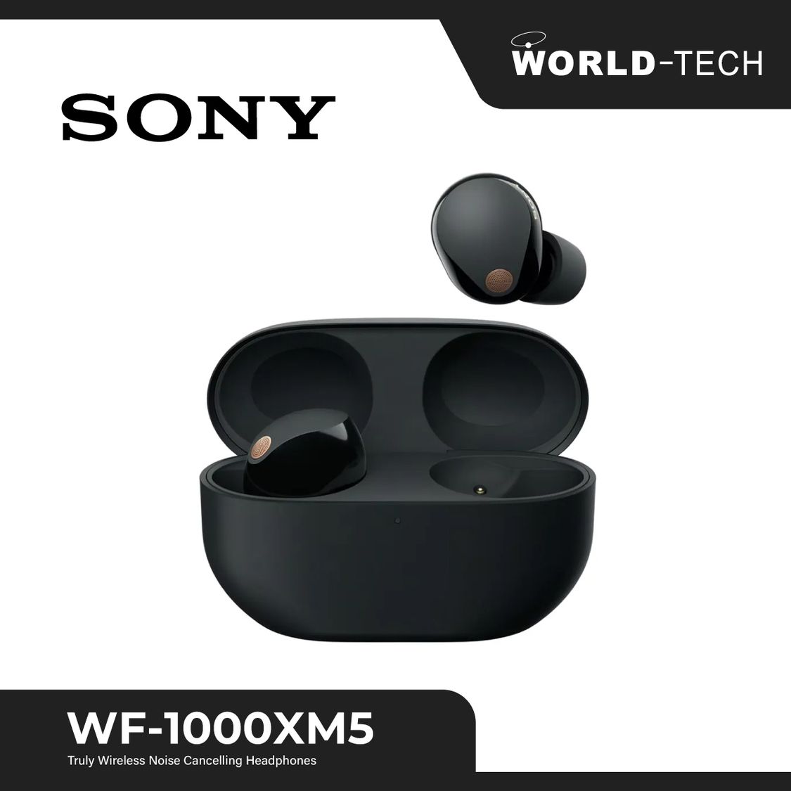 SONY-SONY WF-1000XM5 無線降噪耳機黑色原裝行貨一年保養｜WORLD-TECH