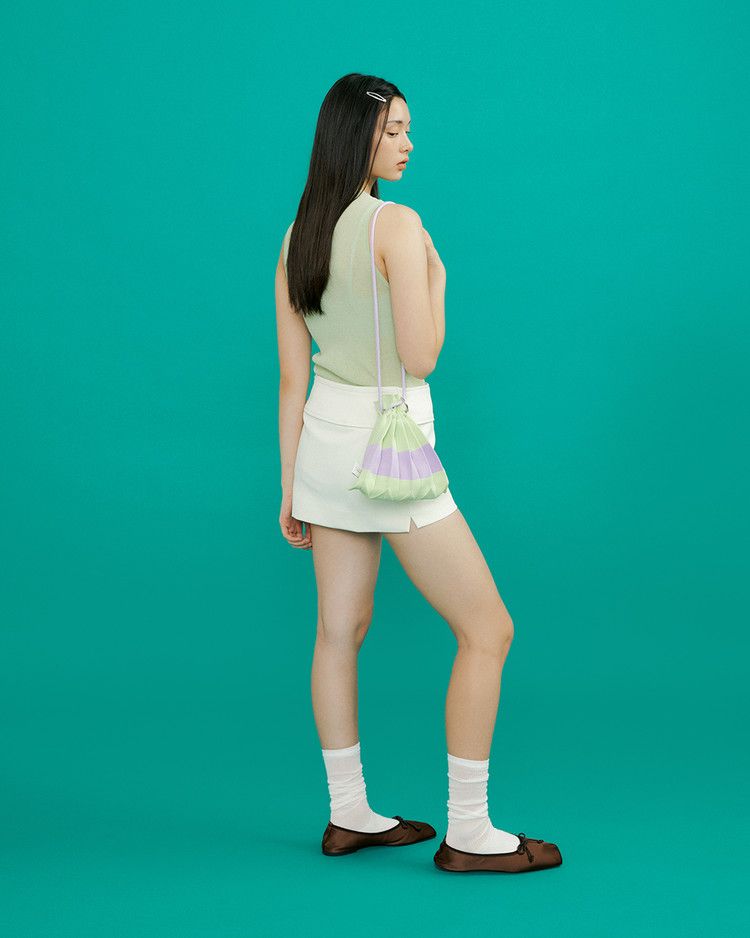 PLEATSMAMA Knit Pleats 手挽袋Handle Bubble Bag (綠色Leaf
