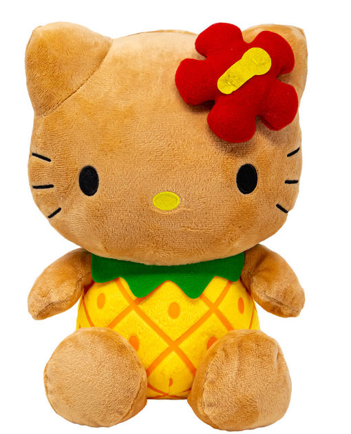 【預訂,12月中或之前到港】Hello Kitty Sanrio characters 日曬系列 夏威夷版 黑皮 菠蘿造型 公仔 (10吋 ...