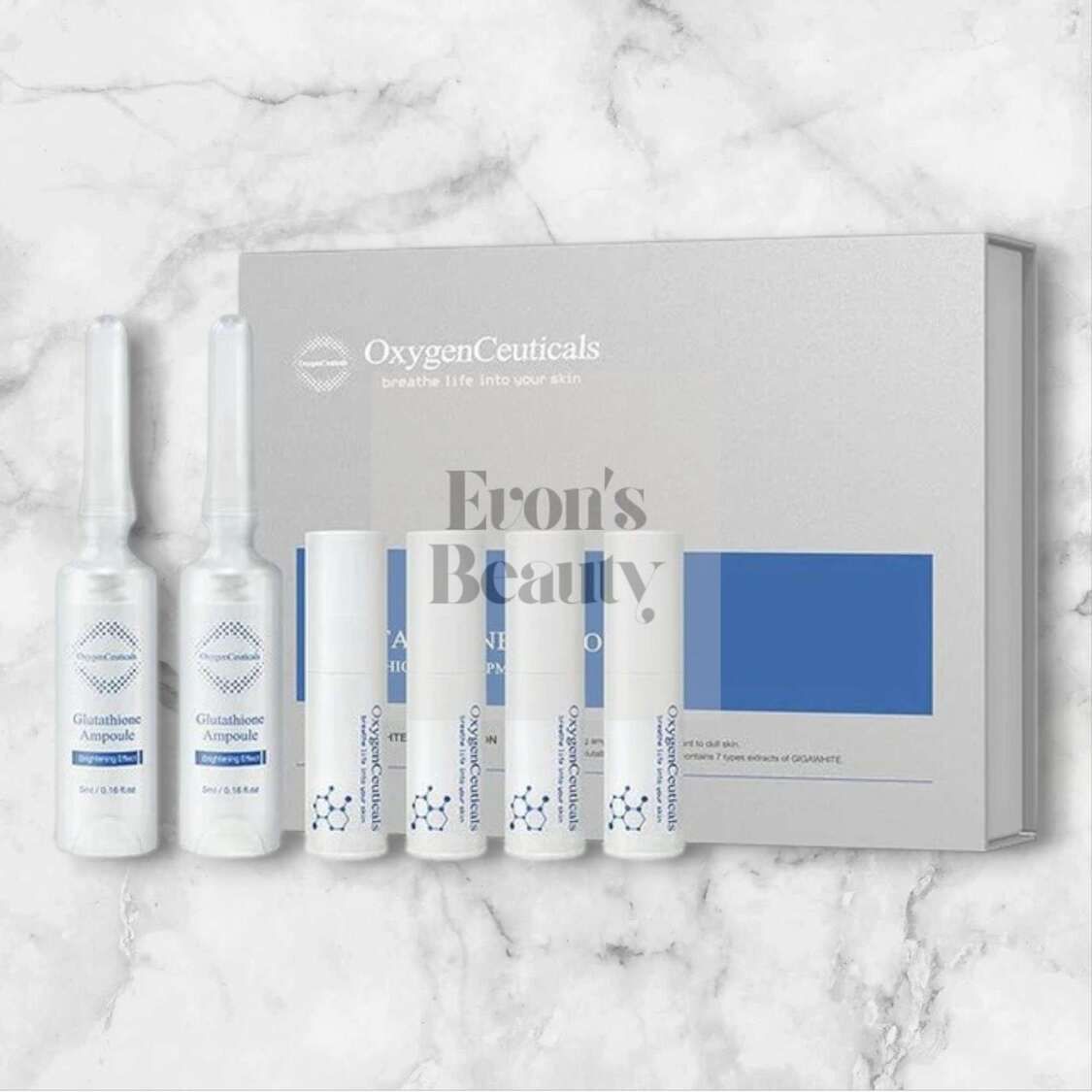OxygenCeuticals 正品正貨新店優惠韓國氧麗可絲臻白淨煥顏精華露Glutathione Ampoule (A brightening ampoule) 5ml*6ea[平行進口]｜限時快閃Evon's Beauty 任選3件低至9折⚡2件92折⚡1件95折