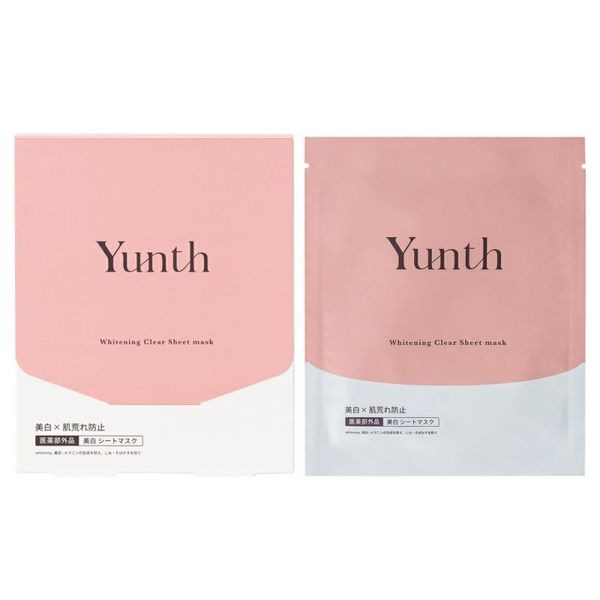 Yunth-日本韵絲WHITENING CLEAR SHEET MASK美白密集修護面膜6片/盒