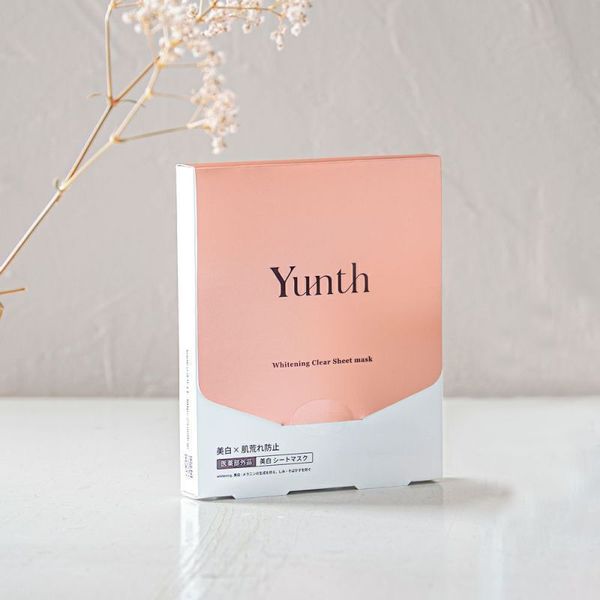 Yunth-日本韵絲WHITENING CLEAR SHEET MASK美白密集修護面膜6片/盒